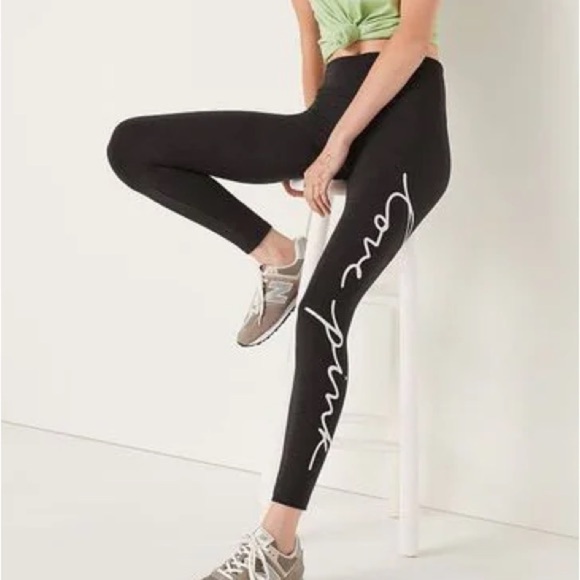 Victoria's Secret PINK Mid Rise Fold Over Leggings NWT size XS - Picture 1 of 11
